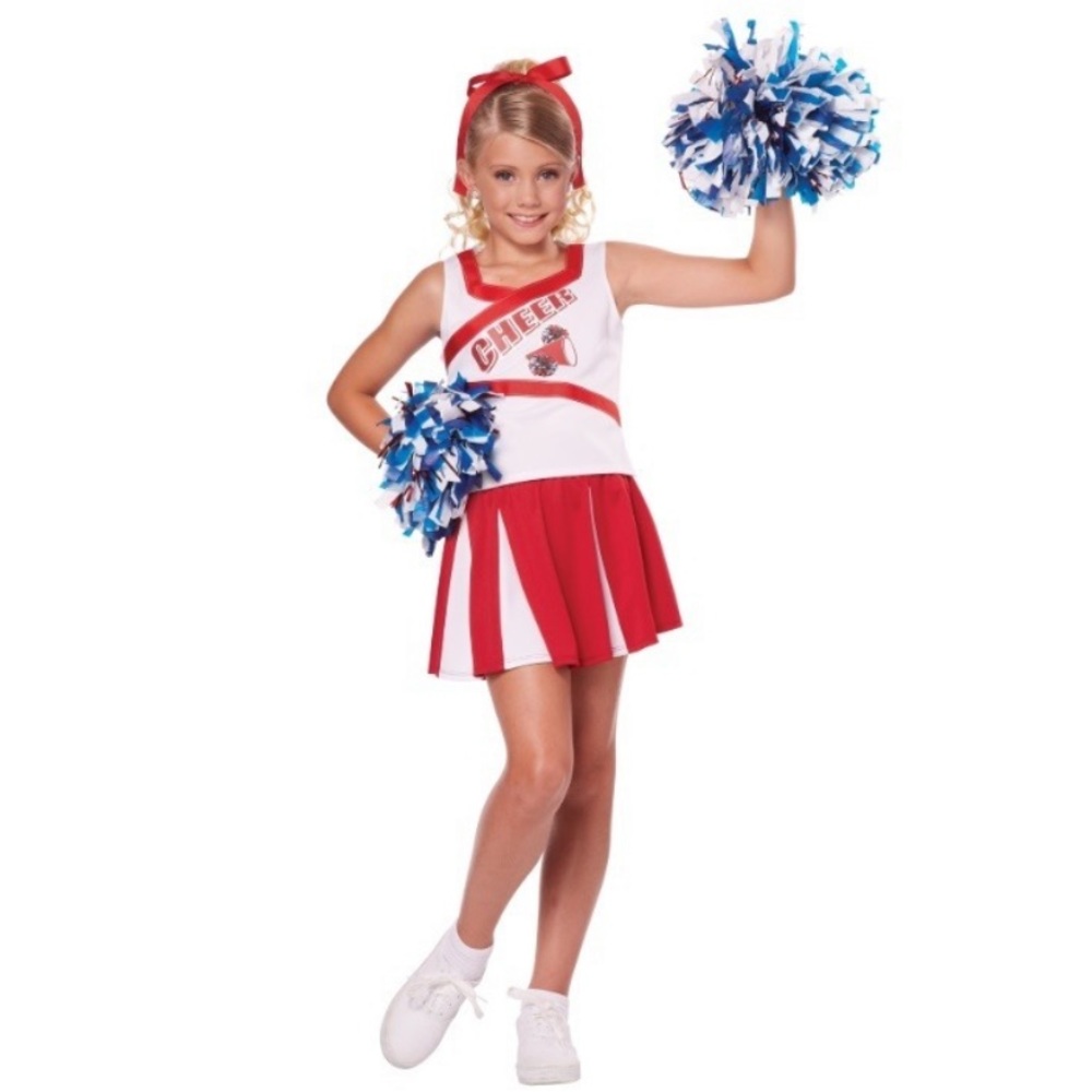 HIGH SCHOOL CHEERLEADER 5PC CHILD COSTUME SIZE EXTRA SMALL (4-6) 🌟EUC🌟